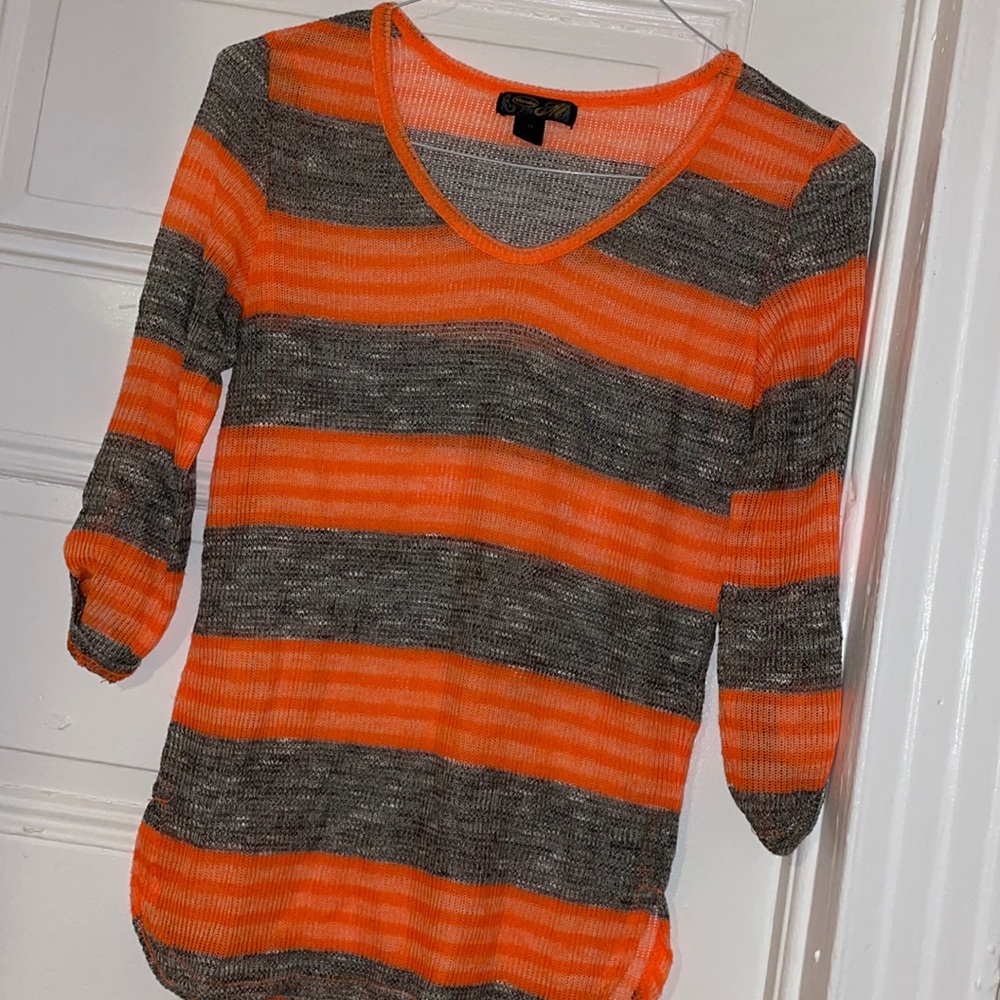 Orange and Grey Top